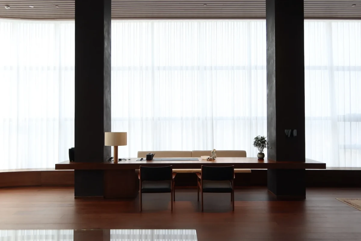 Full-height shelves at Skyline Workscape